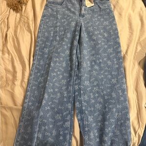 Floral Blue Women's Jeans